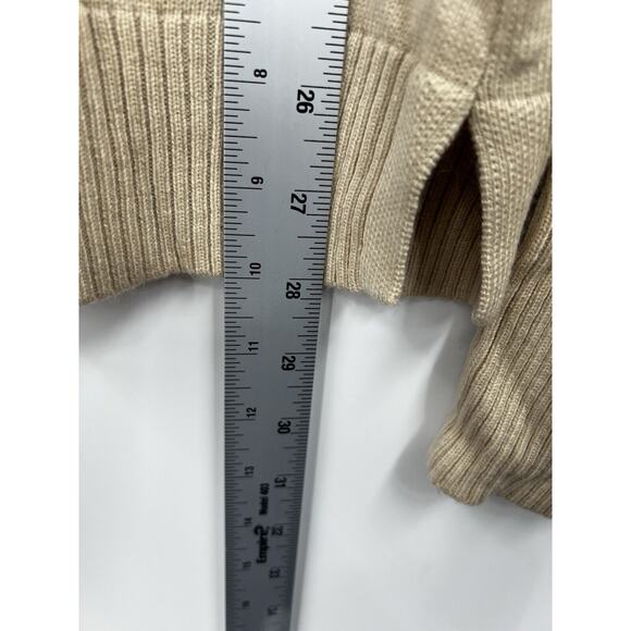 Nanette Lepore Sweater Womens Cashmere Crew Neck Fleece Pullover Beige Brown XL - Picture 8 of 8